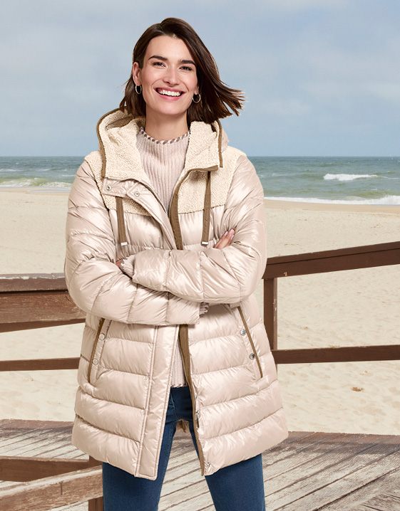 Daunenjacken und -mäntel für jede Figur: mittellange Daunenjacke