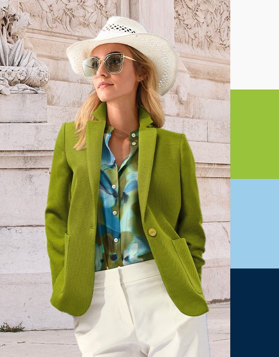 Grün kombinieren: Look mit Limettengrün