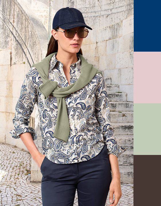 Grün kombinieren: Look mit Mintgrün