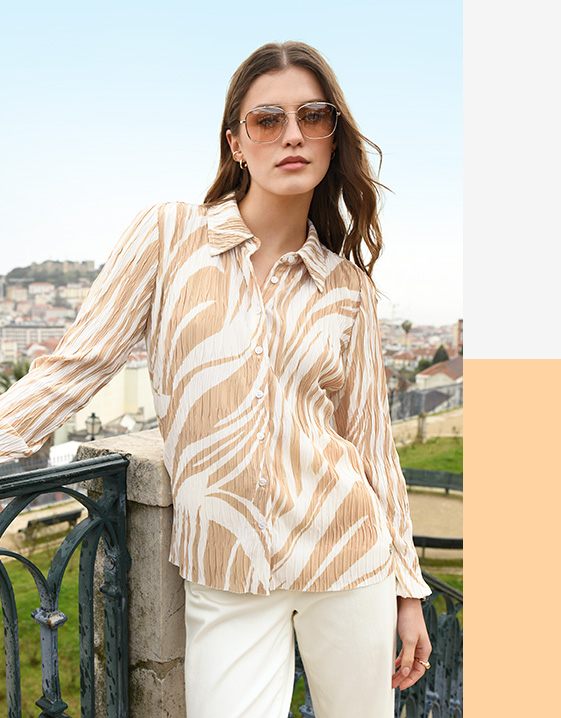 Pastellfarben kombinieren: Look mit Apricot