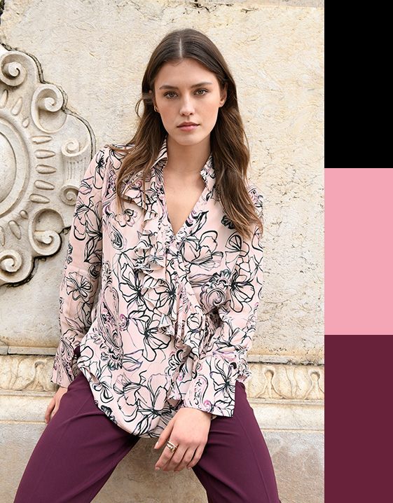 Pastellfarben kombinieren: Look mit Rosé