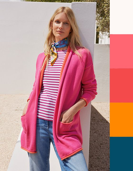 Pink und Rosa kombinieren: Look mit Flamingopink