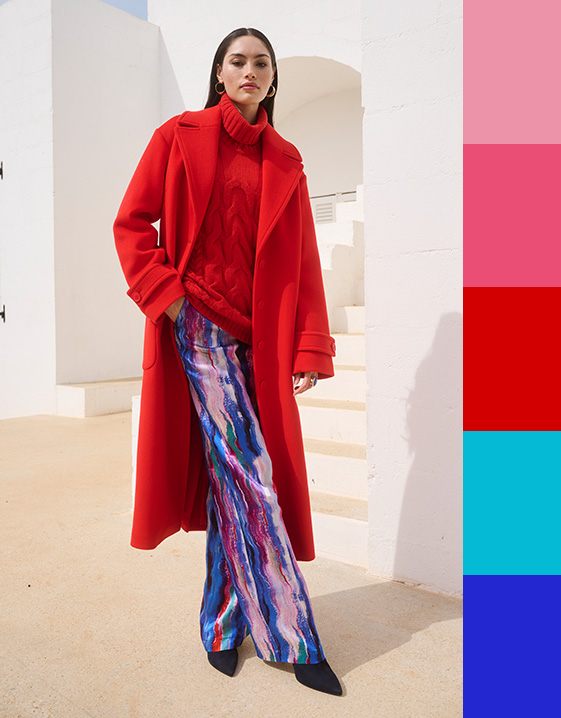 Rot kombinieren: Look mit Blutorange