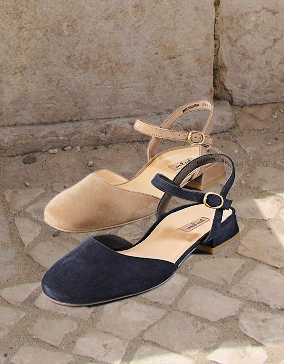 Trend Smart Business: Ballerina in Beige und Dunkelblau